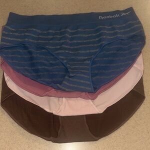 Reebok Blue, Pink, and Brown Underwear Trio